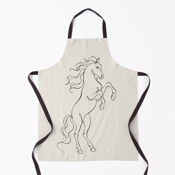 Item preview, Rearing Horse Line Art - Minimalist Outline Drawing designed and sold by FemmePod.