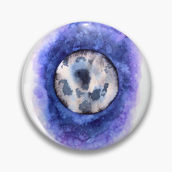 Item preview, Indigo Full Moon Watercolour: Celestial Night Sky Art designed and sold by ArithraStudio.