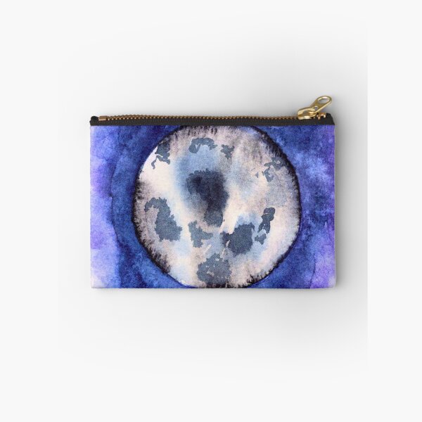 Item preview, Indigo Full Moon Watercolour: Celestial Night Sky Art designed and sold by ArithraStudio.