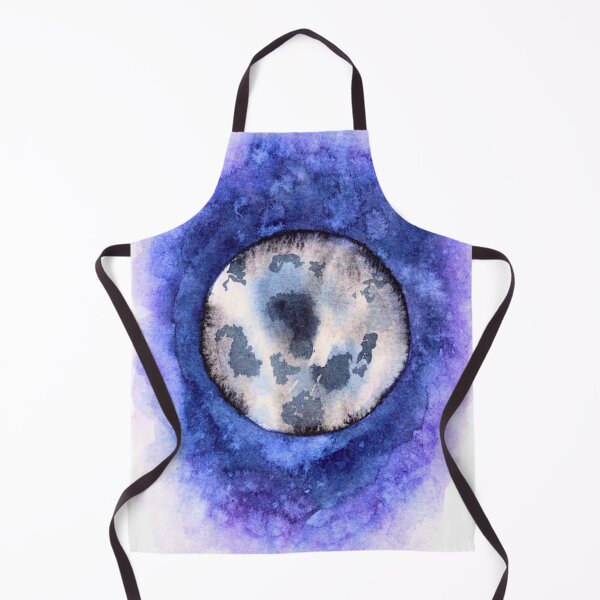 Item preview, Indigo Full Moon Watercolour: Celestial Night Sky Art designed and sold by ArithraStudio.