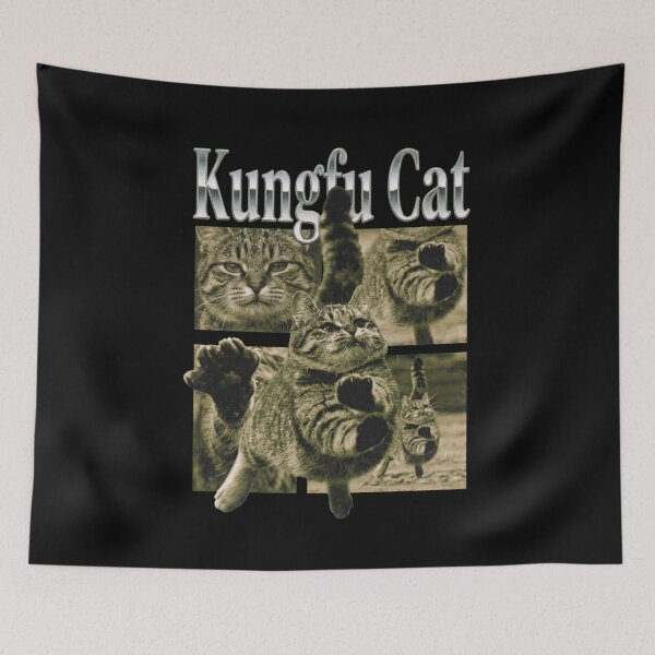 Item preview, Kung Fu Cat Vintage Bootleg Style Funny Meme Cat   designed and sold by aynorsadier.
