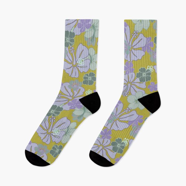 Item preview, Vintage Pua Aloalo - Purple on Green designed and sold by Hānau Hou.