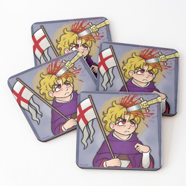 Item preview, Fierce Cartoon Character with England Flag and Sword designed and sold by J-Mindful.