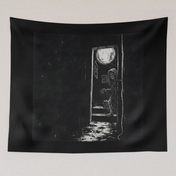 Item preview, Ghostly Skeleton Under Moonlight Gothic Art designed and sold by D6rkT3chDemon.