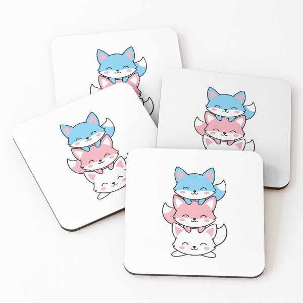 Item preview, Kawaii Foxes – Cute Pink and Blue Foxes designed and sold by AliveStyle.