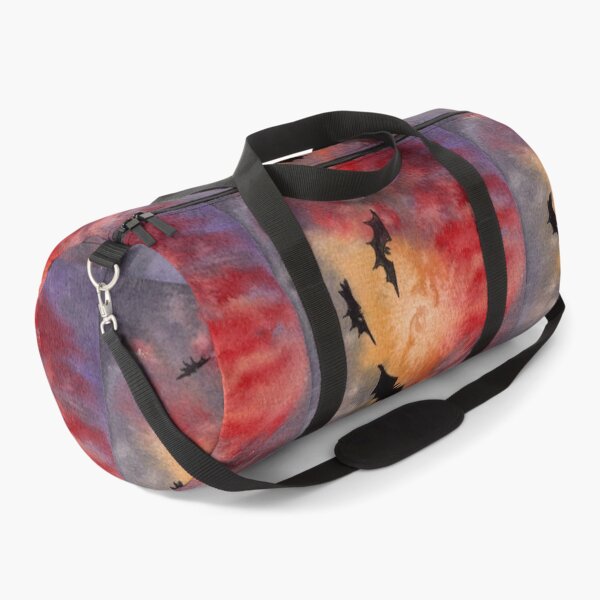 Item preview, Flying Bats at Sunset: Gothic Red Sky Watercolour designed and sold by ArithraStudio.
