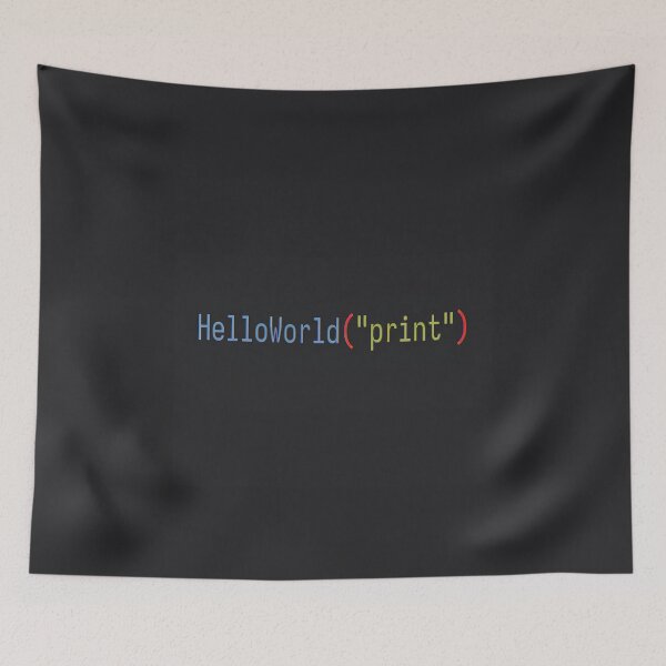 Item preview, Hello World Print Programmer Coding Meme designed and sold by LuxuryHue.