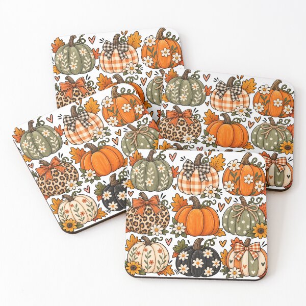 Item preview, Cute Vintage Fall halloween Pumpkins Autumn Harvest Floral Pumpkin Collection designed and sold by CreativeNest Prints.