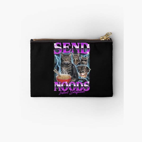 Item preview, Send Noods Funny Retro Cat Ramen designed and sold by aynorsadier.