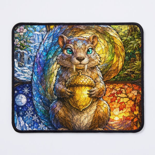 Item preview, The Prehistoric Squirrel of the Four Seasons – Guardian of the Acorn designed and sold by Pixel Otaku Gallery.