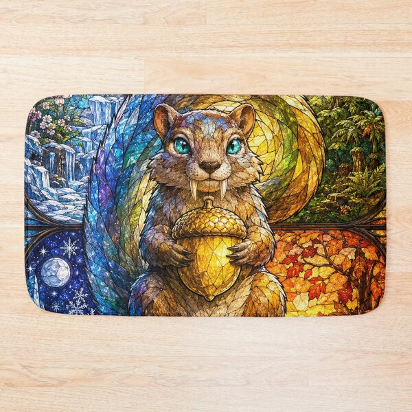 Item preview, The Prehistoric Squirrel of the Four Seasons – Guardian of the Acorn designed and sold by Pixel Sakura Gallery.