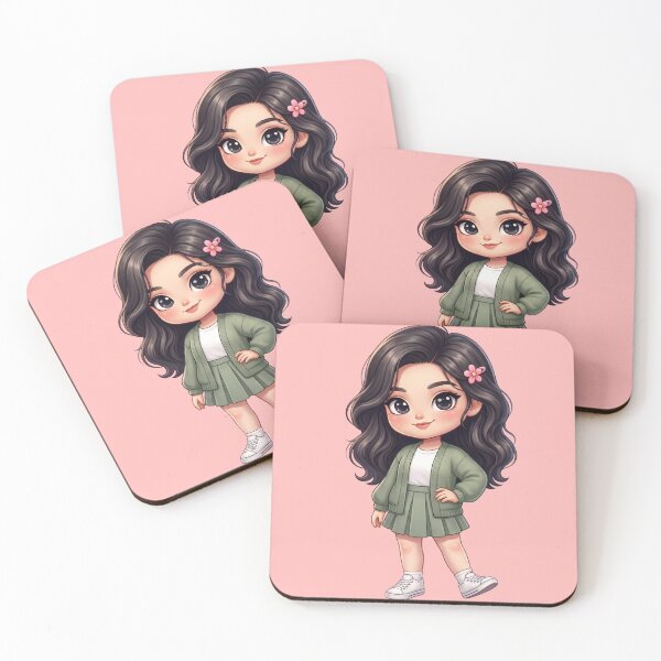 Item preview, Cute Confident Chibi Girl In Sage Green Outfit designed and sold by taogiauco.