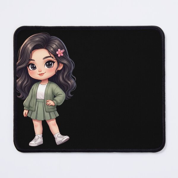 Item preview, Cute Confident Chibi Girl In Sage Green Outfit designed and sold by taogiauco.