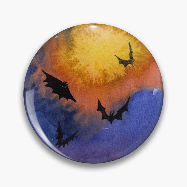 Item preview, Flying Watercolour Bats: Red Splatter Halloween Art designed and sold by ArithraStudio.