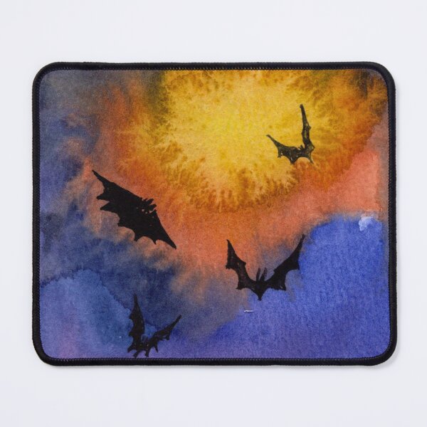 Item preview, Flying Watercolour Bats: Red Splatter Halloween Art designed and sold by ArithraStudio.