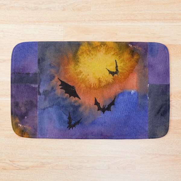 Item preview, Flying Watercolour Bats: Red Splatter Halloween Art designed and sold by ArithraStudio.