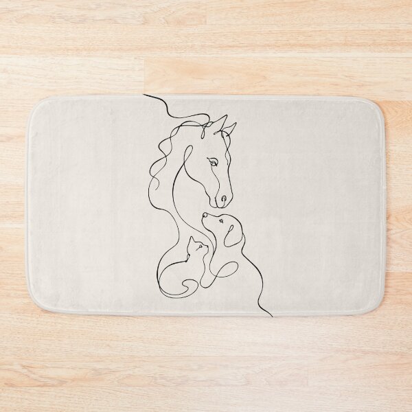 Item preview, Horse Cat Dog Line Art - Minimalist Drawing designed and sold by FemmePod.