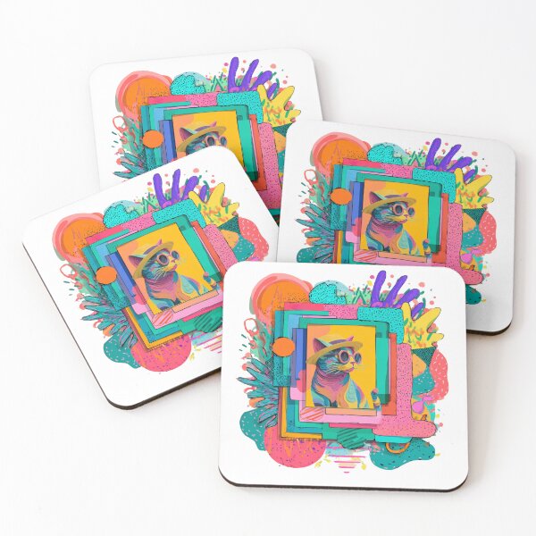 Item preview, Colorful Cat in Colorful Frame designed and sold by OutOfTheBubble.