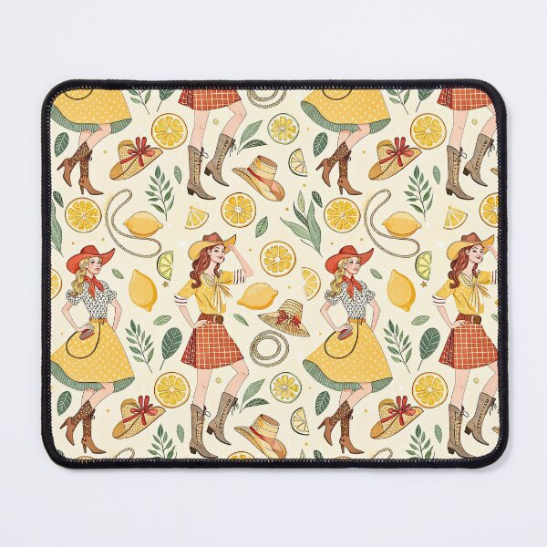 Item preview, Cowgirl Lemon Summer Fashion Pattern designed and sold by Storybook Botanica.