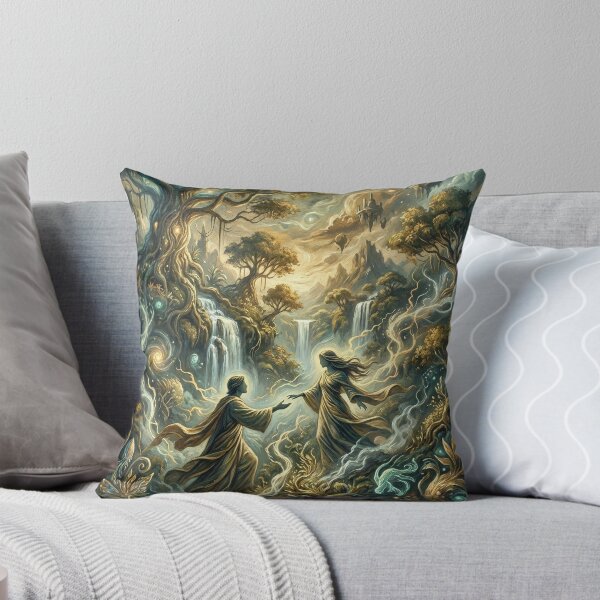 Item preview, Adam and Eve in the Enchanted Garden of Eden - Fantasy Spiritual Art designed and sold by Artsy Universe.