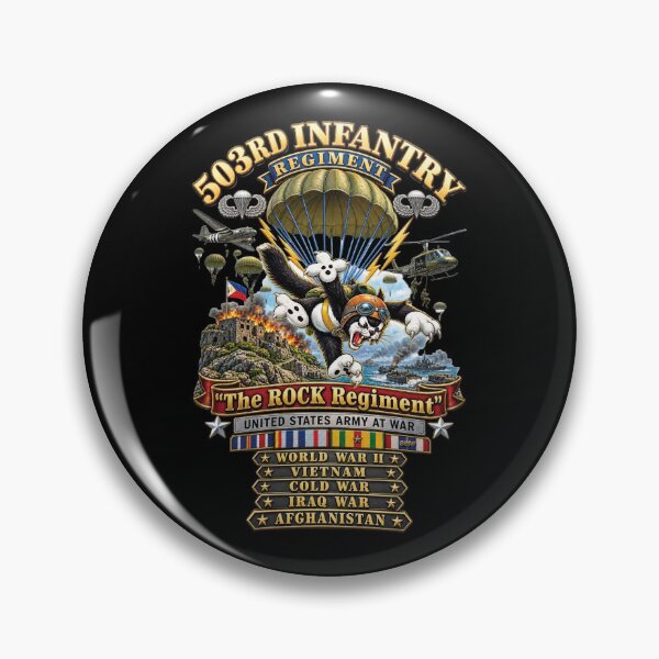 Item preview, Army - 503rd Parachute Infantry Regiment - The Rock Regiment - Wars - 3D - Enhanced designed and sold by Military Insignia Products.