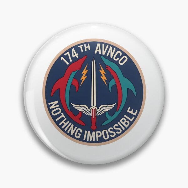 Item preview, 174th Aviation Company "Dolphins & Sharks" Military Patch designed and sold by CharlieDesings.