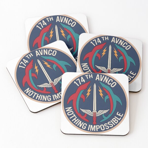 Item preview, 174th Aviation Company "Dolphins & Sharks" Military Patch designed and sold by CharlieDesings.