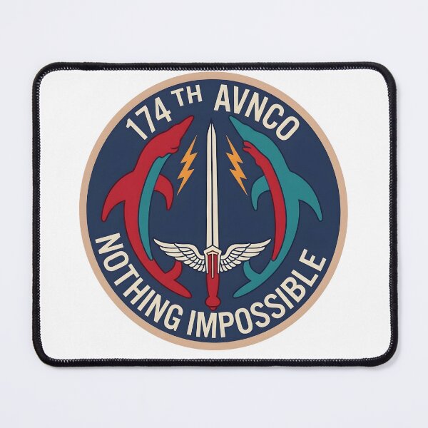Item preview, 174th Aviation Company "Dolphins & Sharks" Military Patch designed and sold by CharlieDesings.