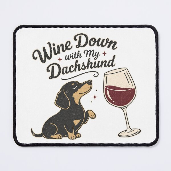 Item preview, Wine Down with My Dachshund designed and sold by leilalongdogstudio01.