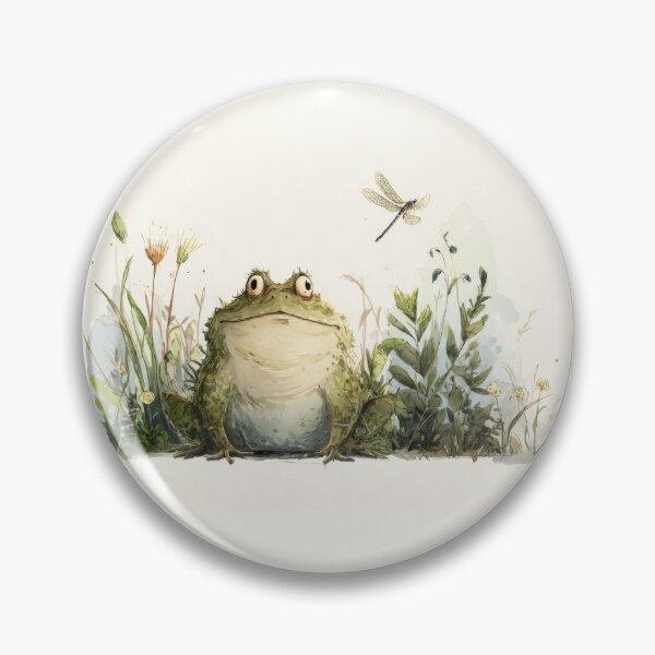 Item preview, Frog sitting in garden with plants designed and sold by anytka.