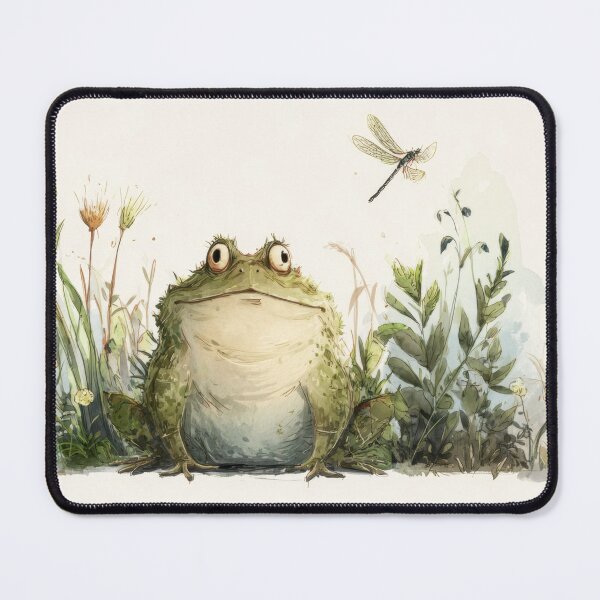 Item preview, Frog sitting in garden with plants designed and sold by anytka.