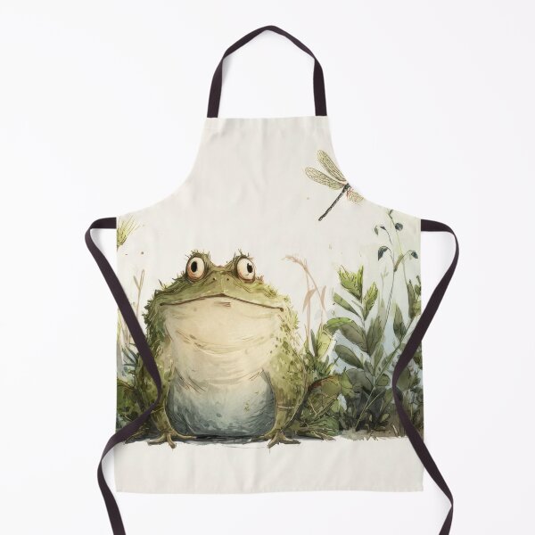 Item preview, Frog sitting in garden with plants designed and sold by anytka.