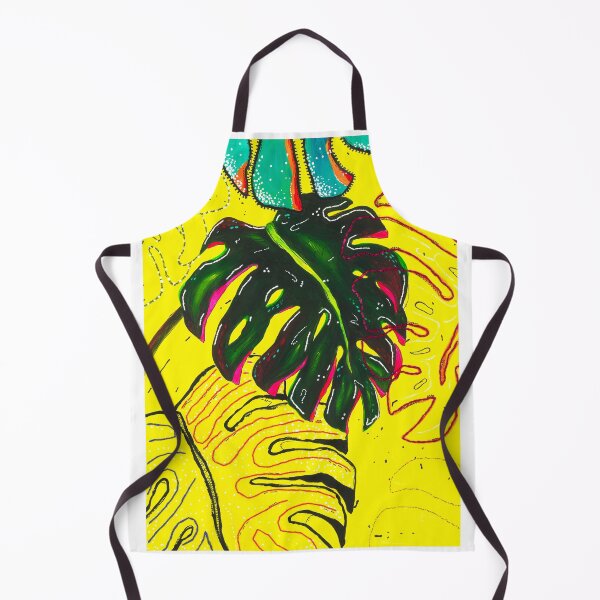Item preview, Tropical Monstera Leaf in Vibrant Yellow designed and sold by zy.visuals.
