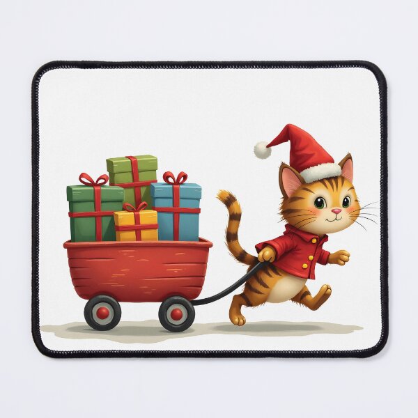 Item preview, Kitty Christmas Post Office – Christmas Gift Delivery Cat designed and sold by ArtemisEutopia.