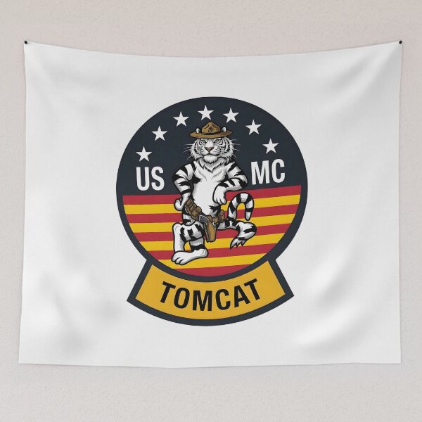 Item preview, USMC Tomcat White Tiger Drill Instructor Emblem designed and sold by CharlieDesings.