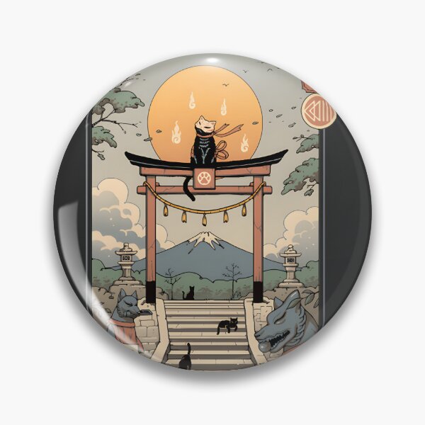Item preview, Catsune Japanese Spirit Cat Inari Fox Aesthetic Cute Folklore Feline Illustration | ⭐⭐⭐⭐⭐ Best Seller designed and sold by kidgoback.
