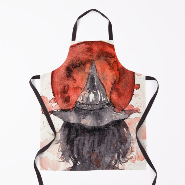 Item preview, Watercolour Witch and Red Moon: Gothic Halloween Art designed and sold by ArithraStudio.