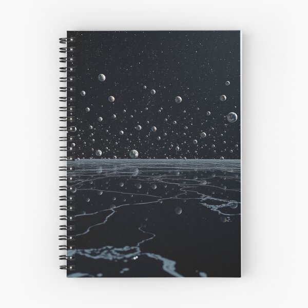 Item preview, Dark Starry Night Over Cracked Ice Landscape designed and sold by IntelliMindDesigns.
