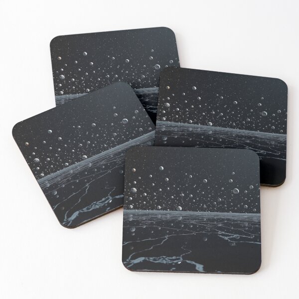 Item preview, Dark Starry Night Over Cracked Ice Landscape designed and sold by IntelliMindDesigns.