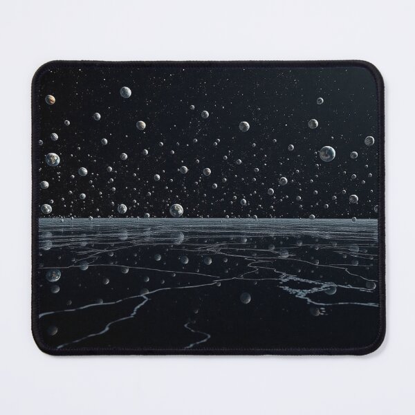Item preview, Dark Starry Night Over Cracked Ice Landscape designed and sold by IntelliMindDesigns.