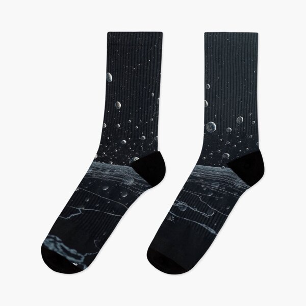 Item preview, Dark Starry Night Over Cracked Ice Landscape designed and sold by IntelliMindDesigns.
