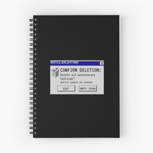 Item preview, Retro Windows 95 Pop-Up - Delete Feelings Recycle Bin Sticker designed and sold by UnripeAlmond.