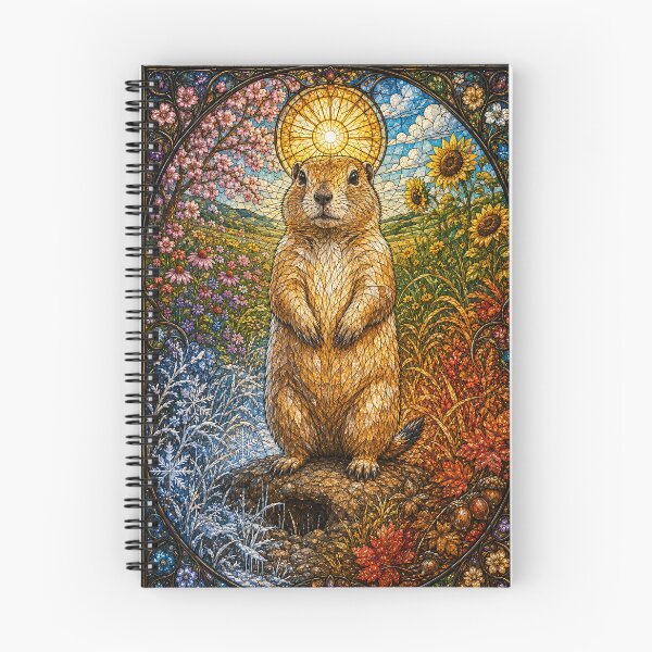 Item preview, The Prairie Dog of the Four Seasons – Stained Glass Sentinel designed and sold by Pixel Otaku Gallery.