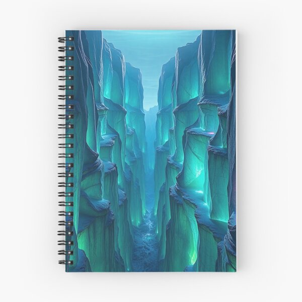 Item preview,  Bioluminescent Crystal Cave Alien Landscape Art designed and sold by IntelliMindDesigns.