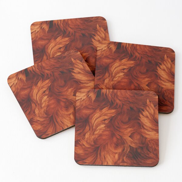 Item preview, Burnt Auburn Feather Abstract Seamless Pattern designed and sold by pinkal.
