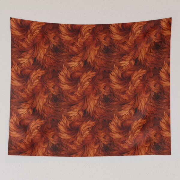 Item preview, Burnt Auburn Feather Abstract Seamless Pattern designed and sold by pinkal.