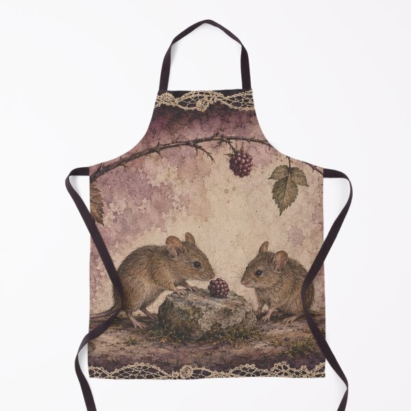 Item preview, Field Mice Beneath Brambles – Cottagecore Watercolor designed and sold by Noctifolia Field Journal.