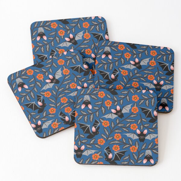 Item preview, Bats and flowers designed and sold by Jennifer Ladd.