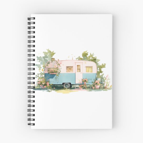 Item preview, Vintage caravan in a garden setting designed and sold by anytka.