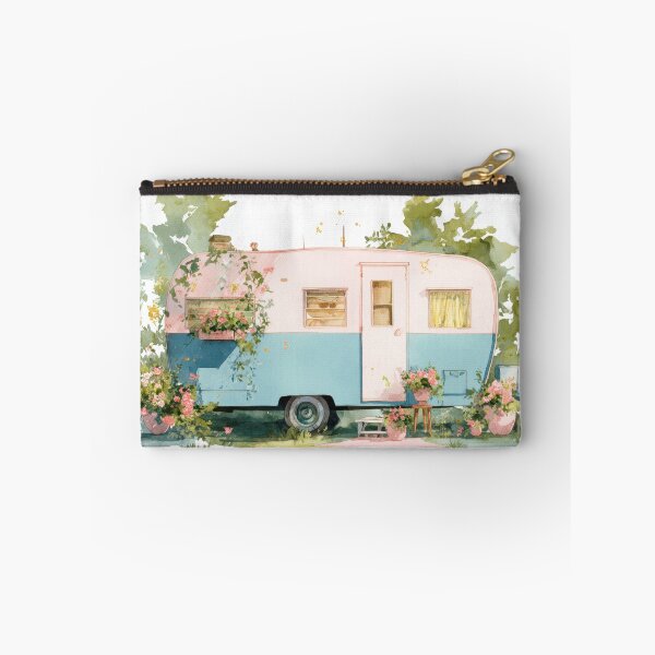 Item preview, Vintage caravan in a garden setting designed and sold by anytka.